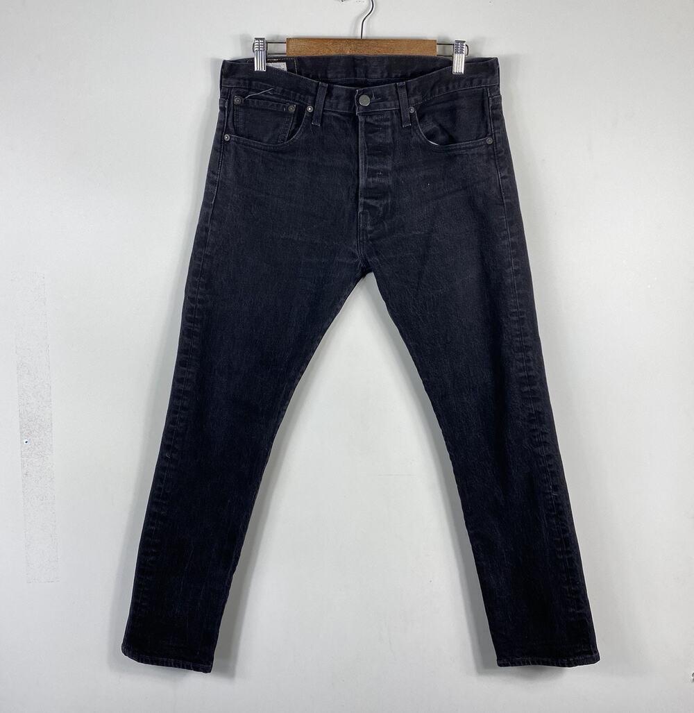 Levi's Jeans Men's 34X30 Black 501 Button Fly Straight Leg 5-Pocket